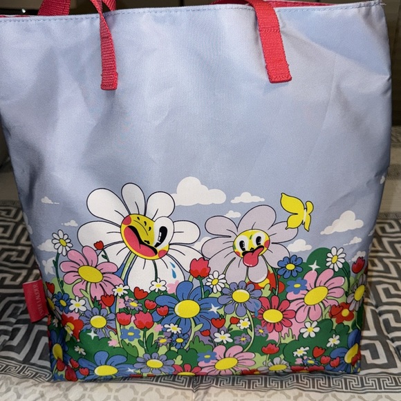 Estee Lauder Hattie Stewart Tote Bag Spring Smile Flowers - Picture 3 of 7